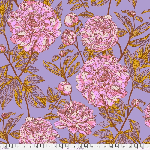 Anna Maria Horner - Our Fair Home - Peony - Heather - Patchwork Baumwolle - Quilting Backing Fabric - ÜBERBREITE 274 cm - 108´